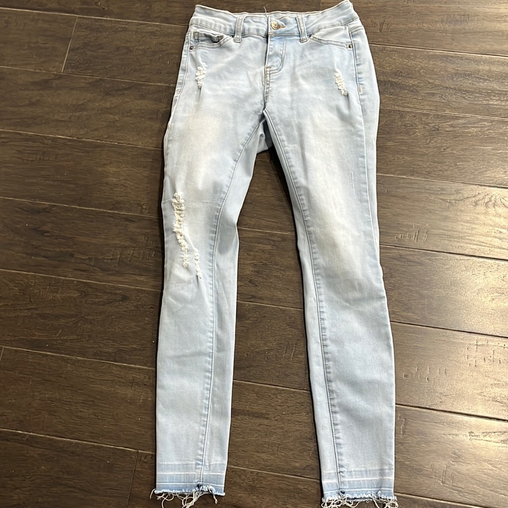 Wax Jean Juniors Sz 0 Light Blue Skinny